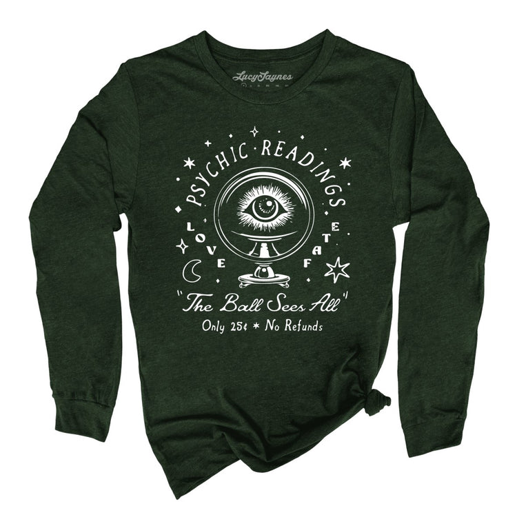 Psychic Readings - Heather Forest - Unisex Long Sleeve T-Shirt