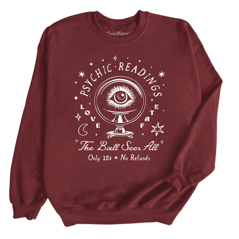 Psychic Readings - Maroon - Unisex Sweatshirt