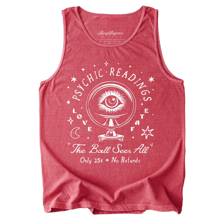 Psychic Readings Comfort Colors Graphic Tank Top - Crimson