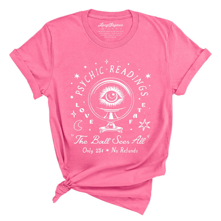 Psychic Readings Graphic Tee - Charity Pink