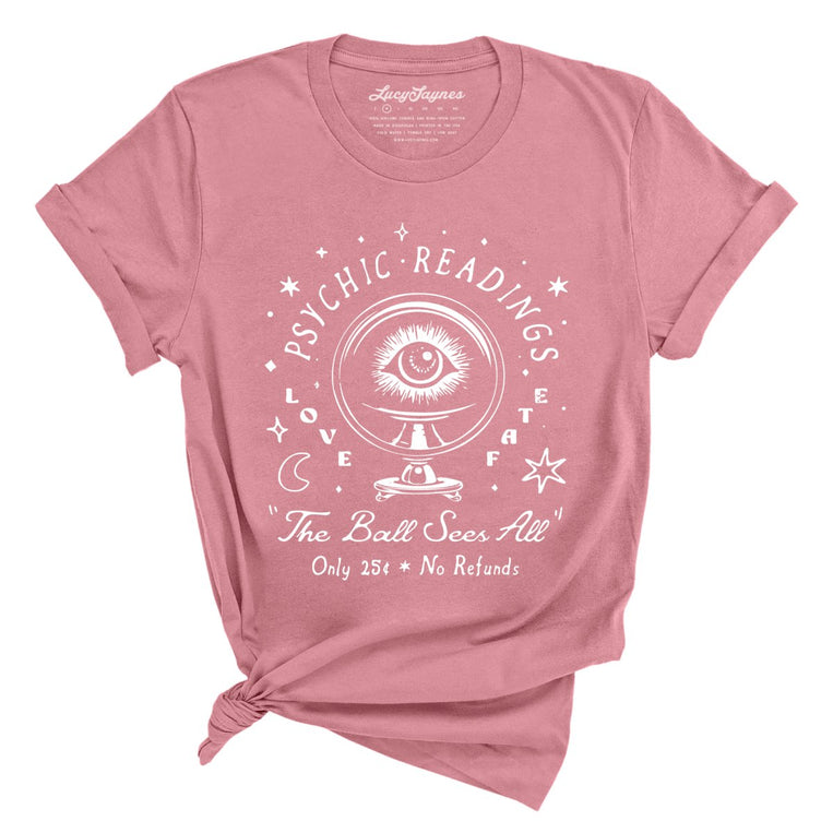Psychic Readings Graphic Tee - Mauve
