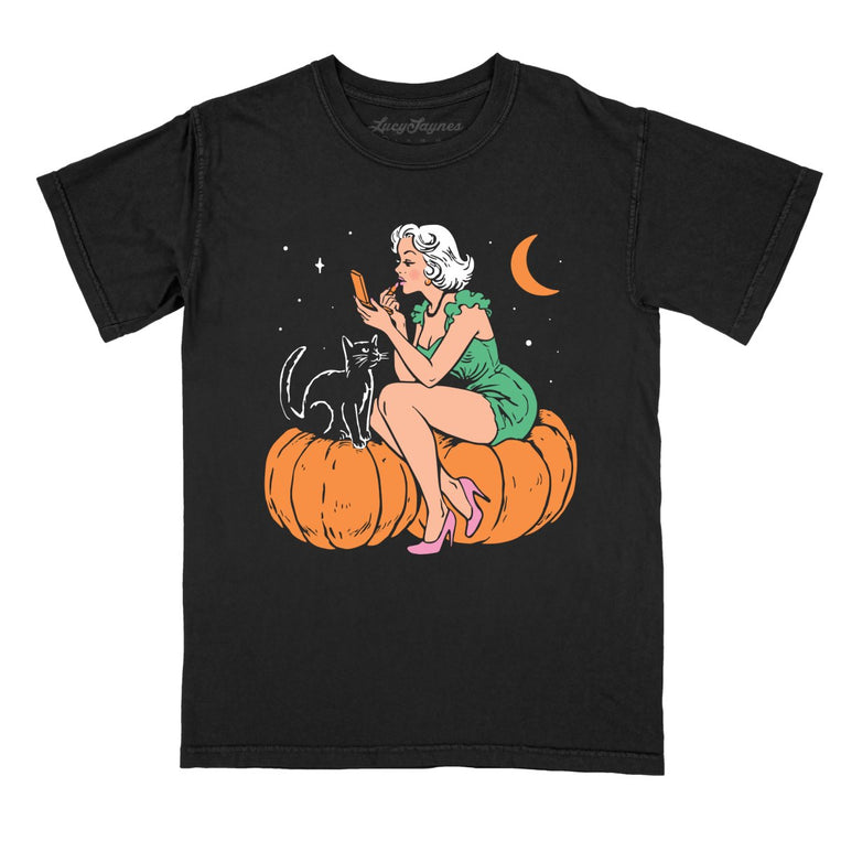 Pumpkin Pinup - Black - Comfort Colors Tee