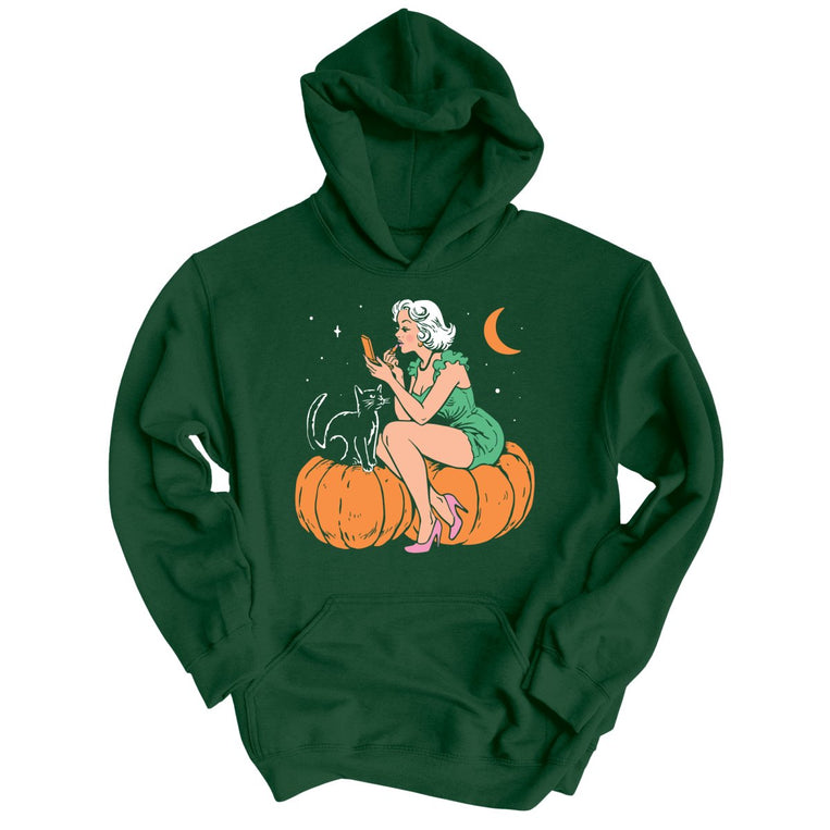 Pumpkin Pinup - Forest Green - Unisex Hoodie
