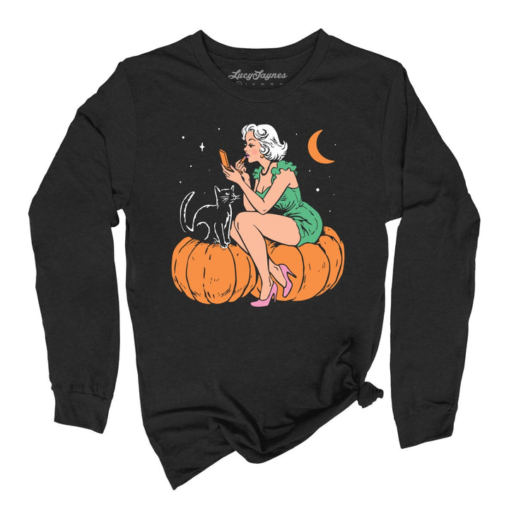 Pumpkin Pinup Long Sleeve Tee