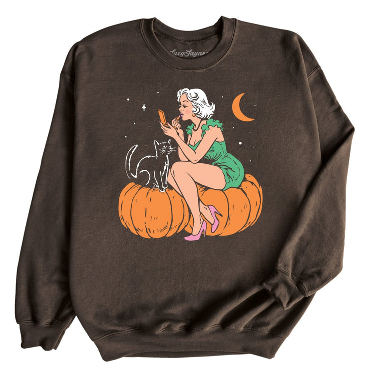Pumpkin Pinup - Dark Chocolate - Unisex Sweatshirt