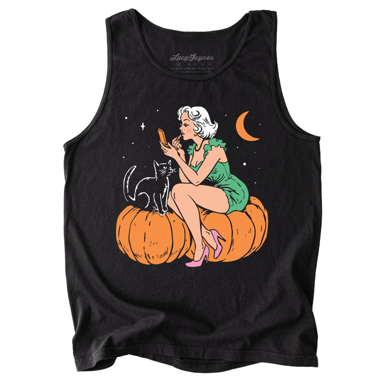 Pumpkin Pinup - Black - Tank Top