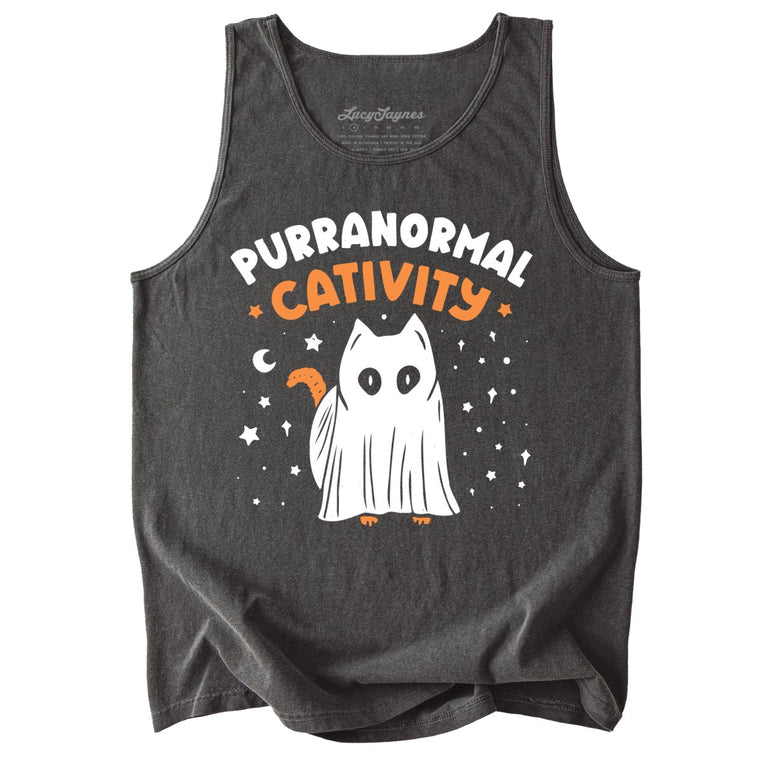 Purranormal Cativity Comfort Colors Graphic Tank Top - Pepper