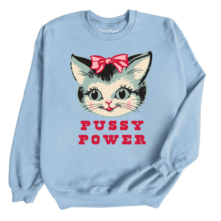 Pussy Power - Light Blue - Front