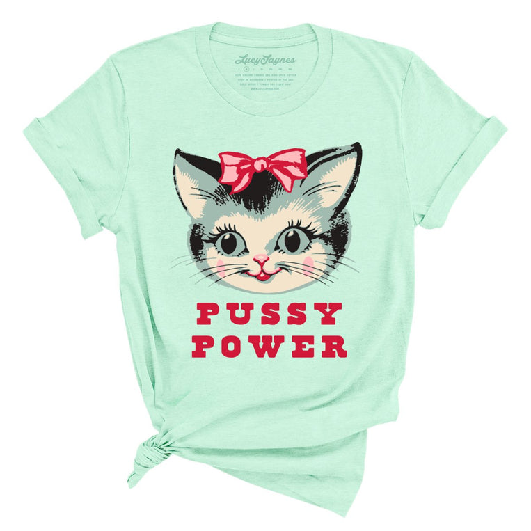 Pussy Power - Heather Mint - Full Front
