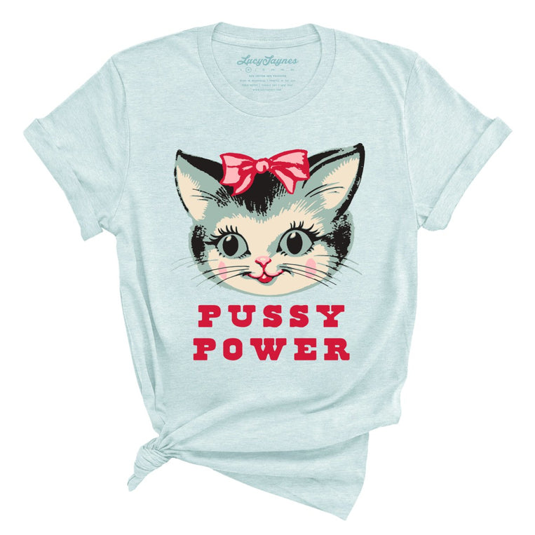 Pussy Power - Heather Ice Blue - Full Front