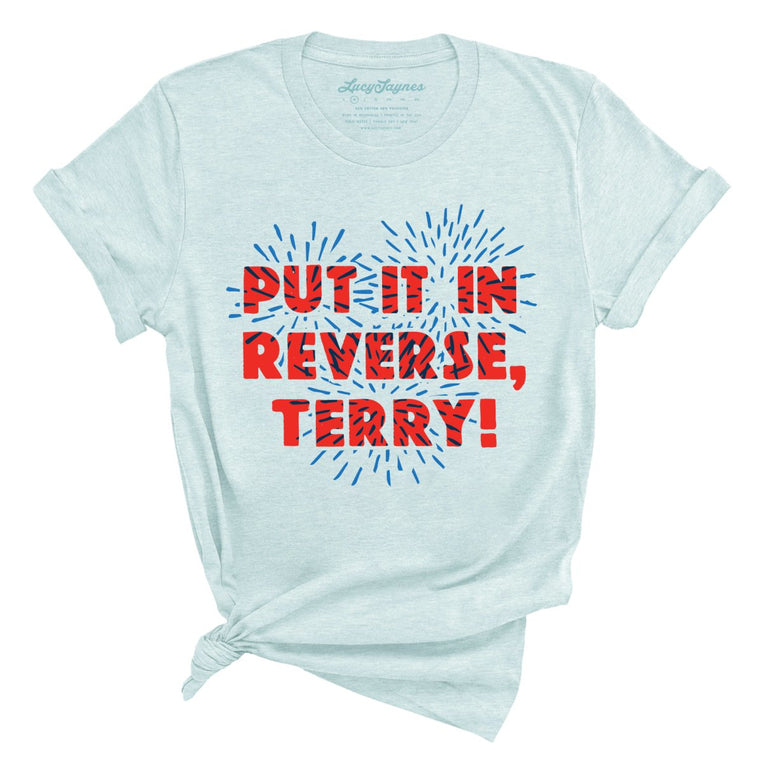 Put It In Reverse Terry - Heather Ice Blue - Full Front
