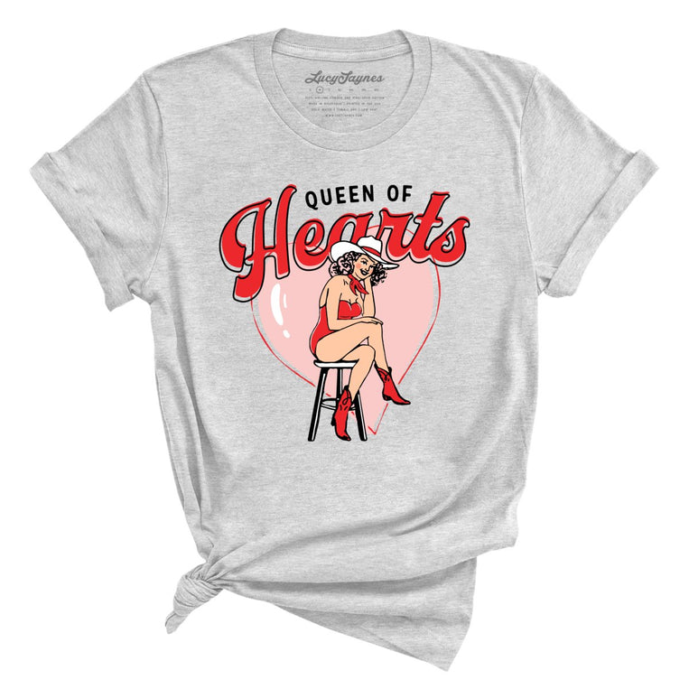 Queen Of Hearts - Athletic Heather - Full Front