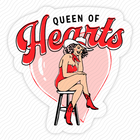 Queen Of Hearts Sticker