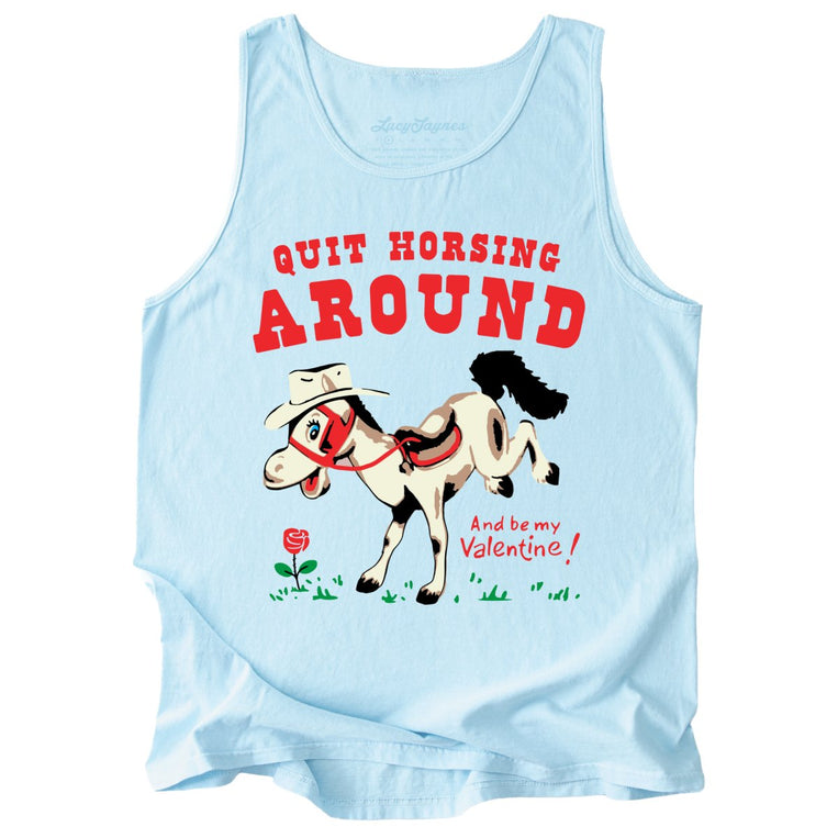 Quit Horsing Around Comfort Colors Graphic Tank Top