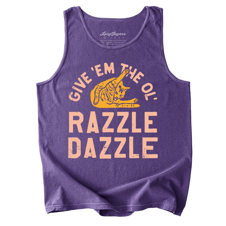 Razzle Dazzle Comfort Colors Graphic Tank Top - Grape