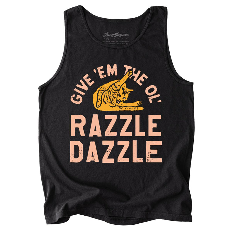 Razzle Dazzle Comfort Colors Graphic Tank Top - Black