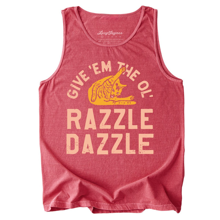 Razzle Dazzle Comfort Colors Graphic Tank Top - Crimson