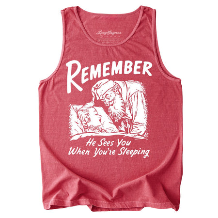 Remember He Sees You When You're Sleeping Comfort Colors Tank Top