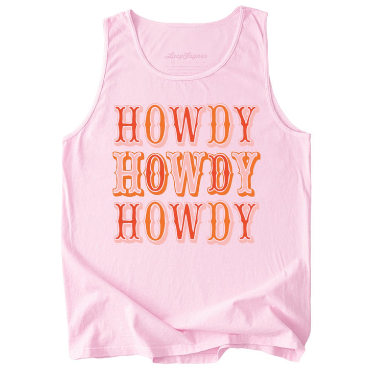 Retro Howdy Comfort Colors Tank Top