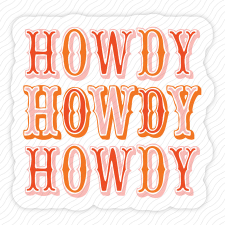 Retro Howdy Sticker