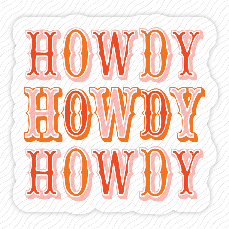 Retro Howdy - Sticker