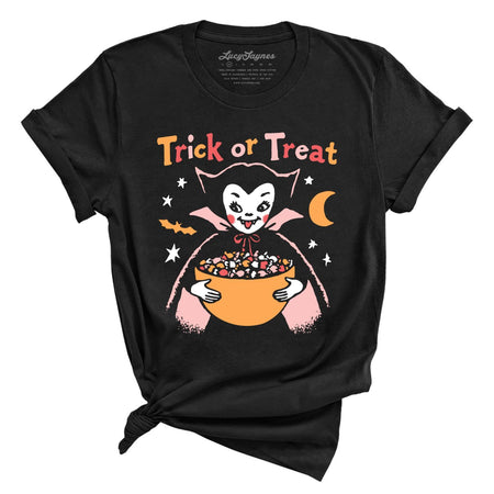 Retro Vampire Trick Or Treat Tee