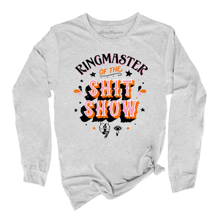 Ringmaster Of The Shitshow Graphic Long Sleeve Tee - Athletic Heather
