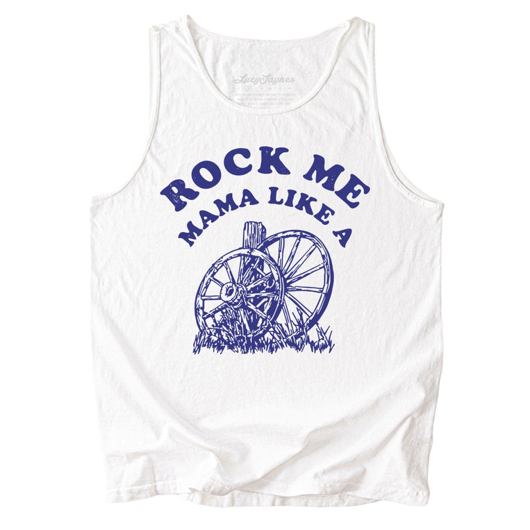 Rock Me Mama Comfort Colors Graphic Tank Top - White
