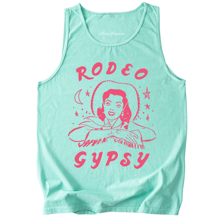 Rodeo Gypsy Comfort Colors Graphic Tank Top - Island Reef