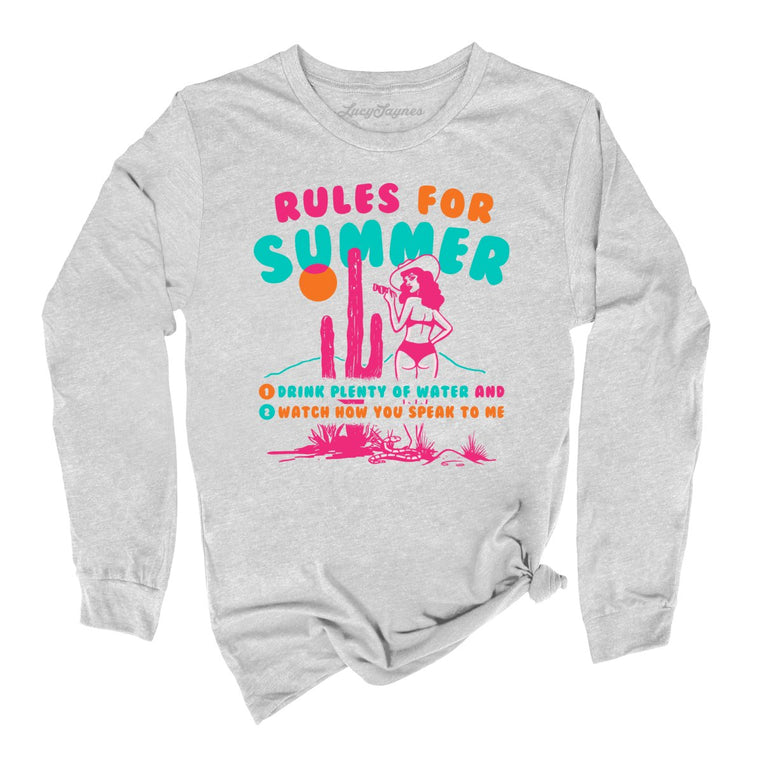 Rules For Summer - Athletic Heather - Full Front