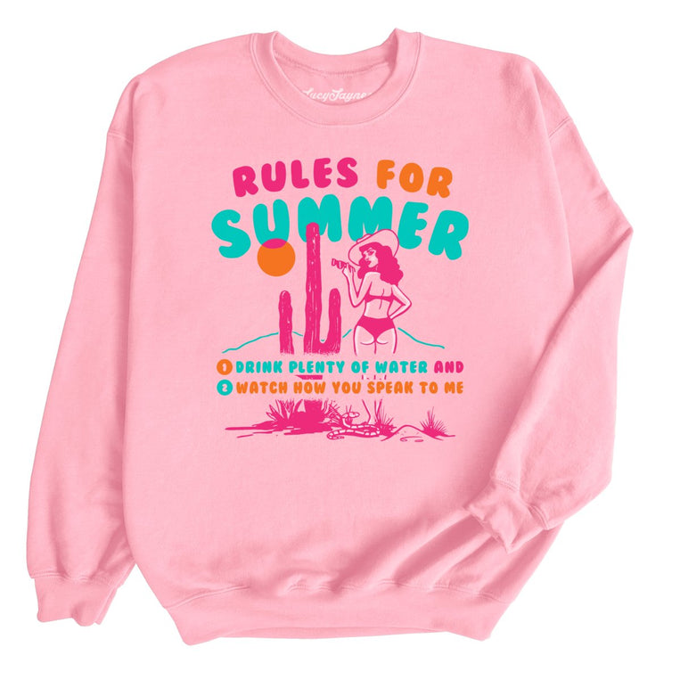 Rules For Summer - Light Pink - Full Front