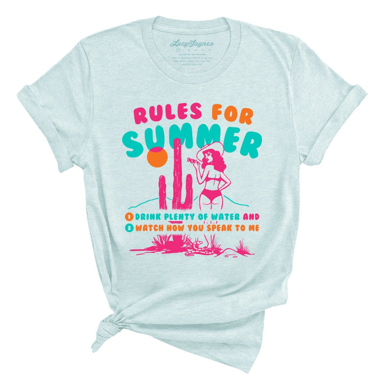 Rules For Summer - Heather Ice Blue - Full Front