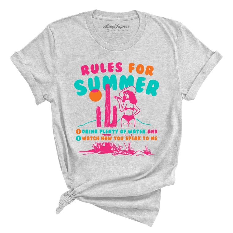 Rules For Summer - Athletic Heather - Full Front