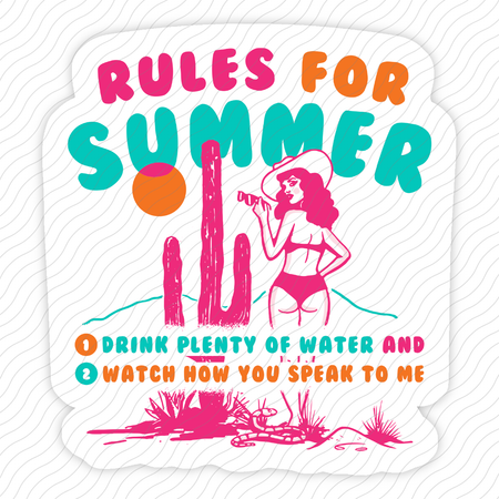 Rules For Summer Sticker