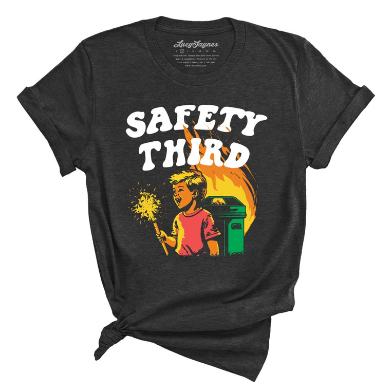 Safety Third - Dark Grey Heather - Full Front