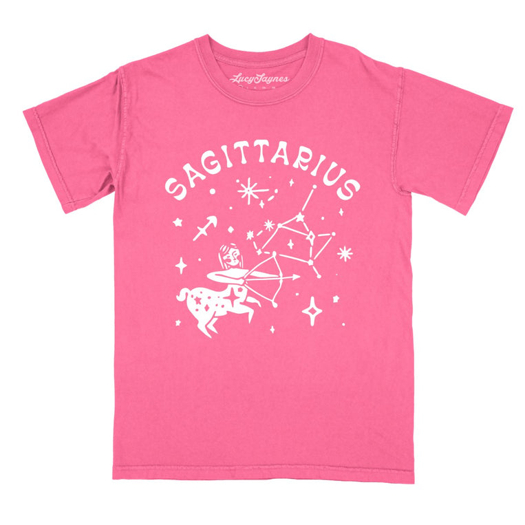 Sagittarius Comfort Colors Graphic Tee - Crunchberry