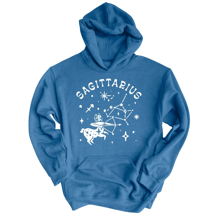 Sagittarius Graphic Hoodie - Indigo Blue