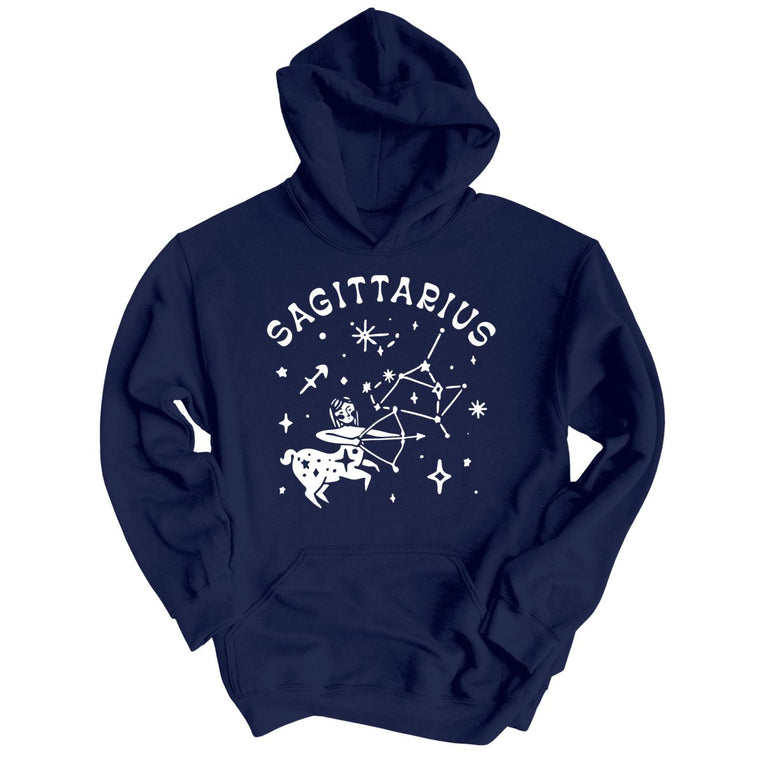 Sagittarius Graphic Hoodie - Navy