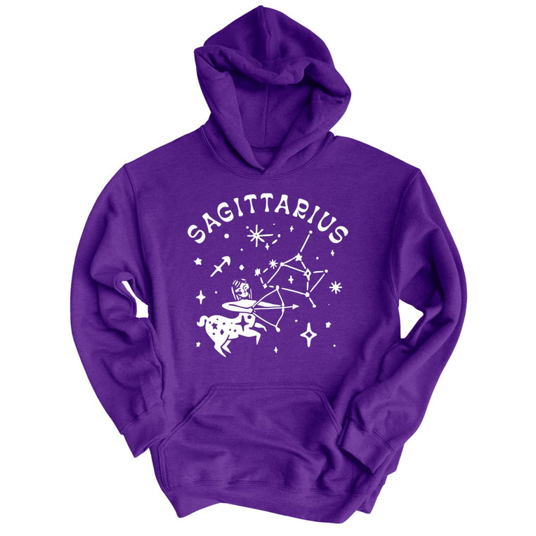 Sagittarius Graphic Hoodie - Purple