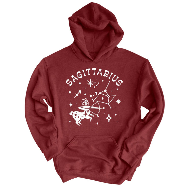 Sagittarius Graphic Hoodie - Maroon
