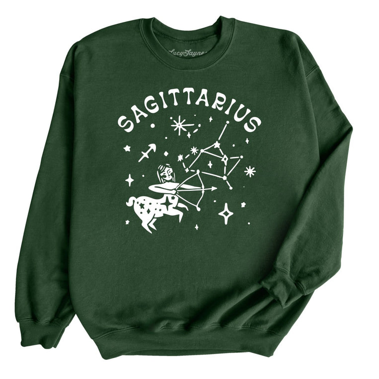 Sagittarius Graphic Sweatshirt - Forest Green