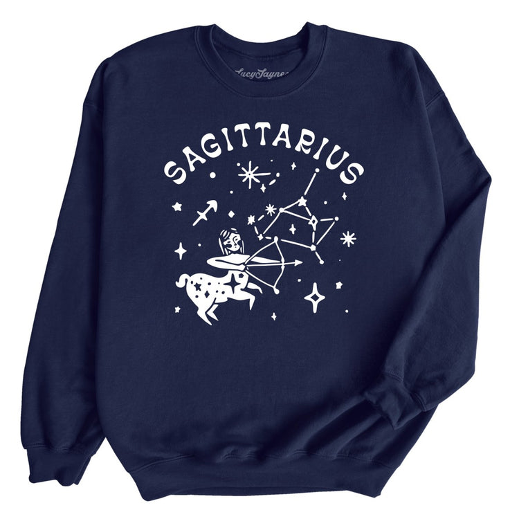 Sagittarius Graphic Sweatshirt - Navy