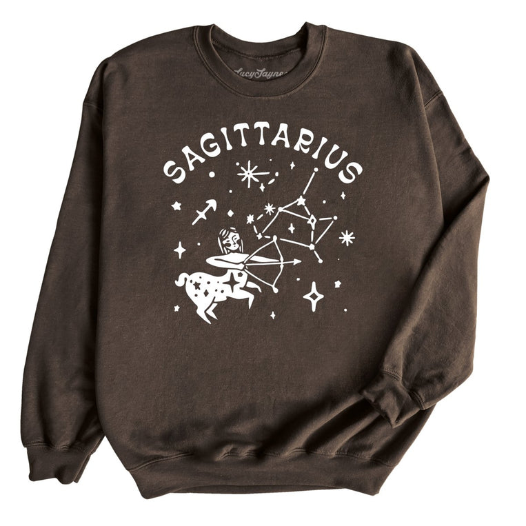 Sagittarius Graphic Sweatshirt - Dark Chocolate