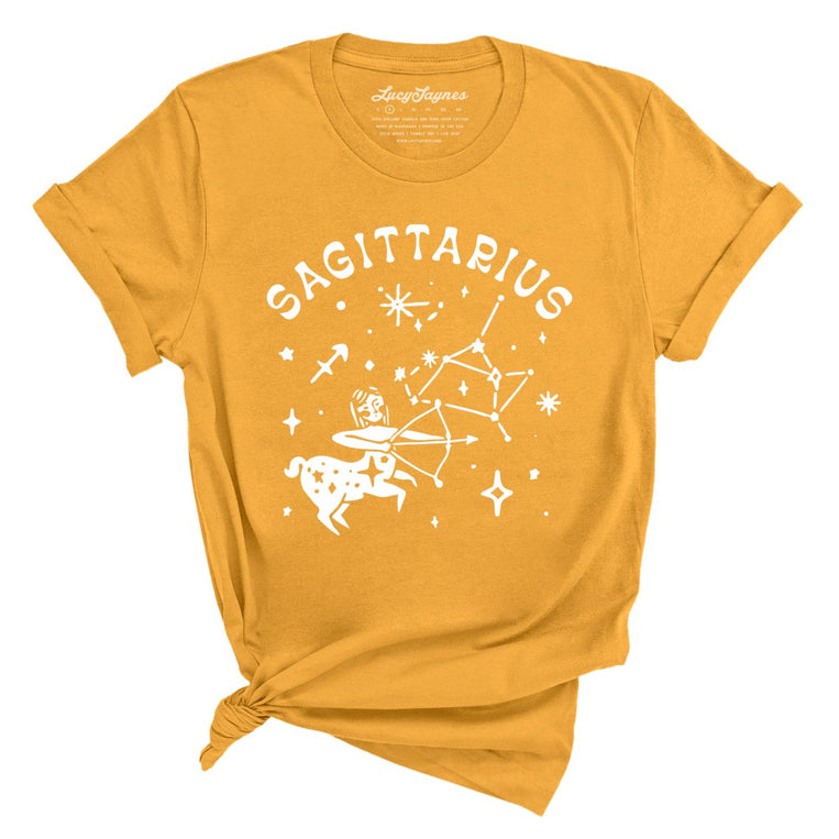 Sagittarius Graphic Tee - Mustard