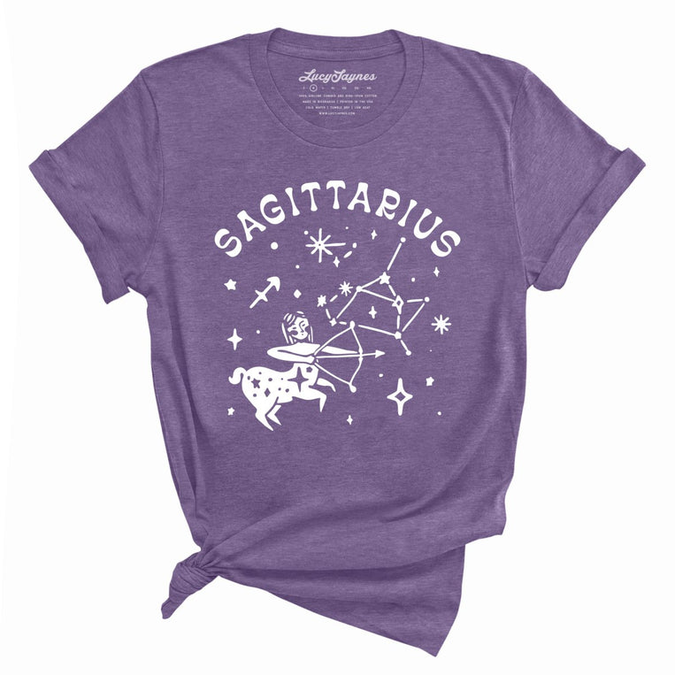 Sagittarius Graphic Tee - Heather Purple