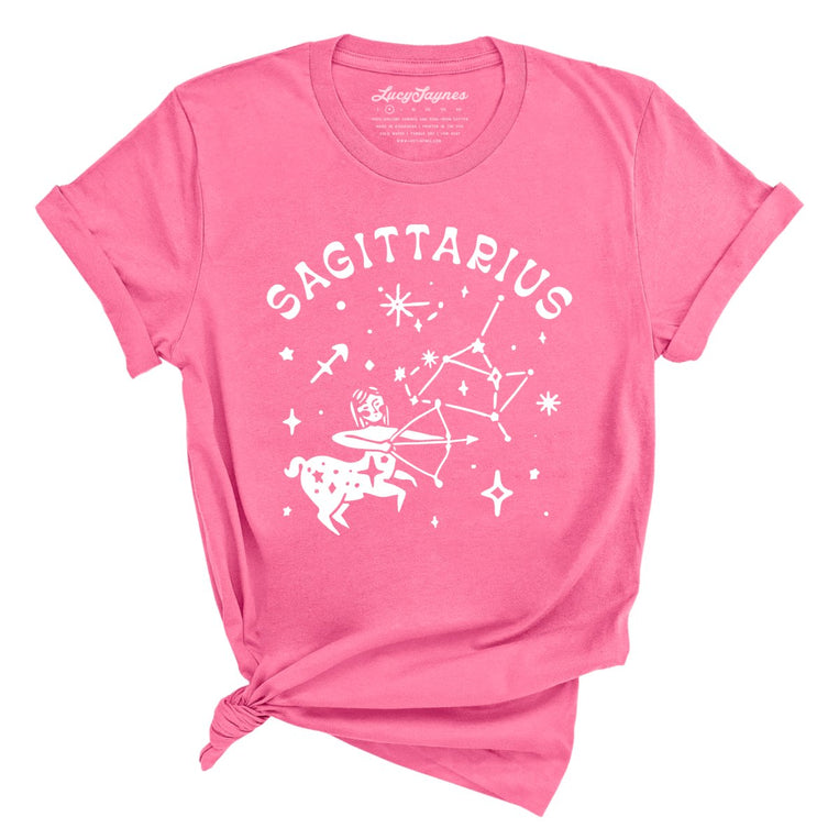 Sagittarius Graphic Tee - Charity Pink