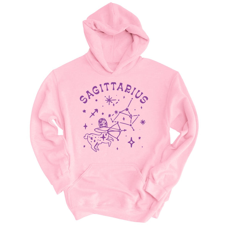 Sagittarius Graphic Hoodie - Light Pink