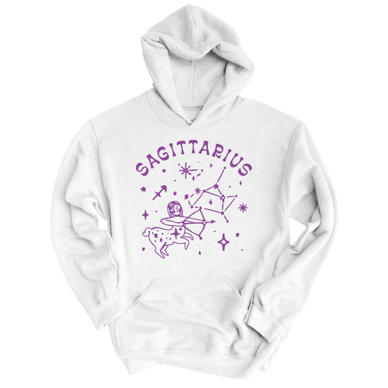 Sagittarius Graphic Hoodie - White