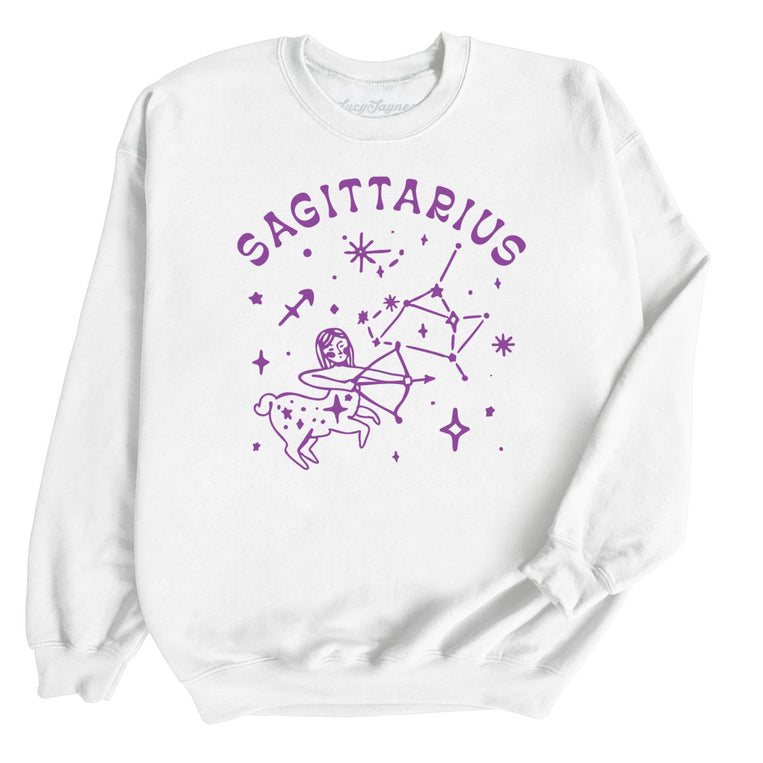 Sagittarius Graphic Sweatshirt - White