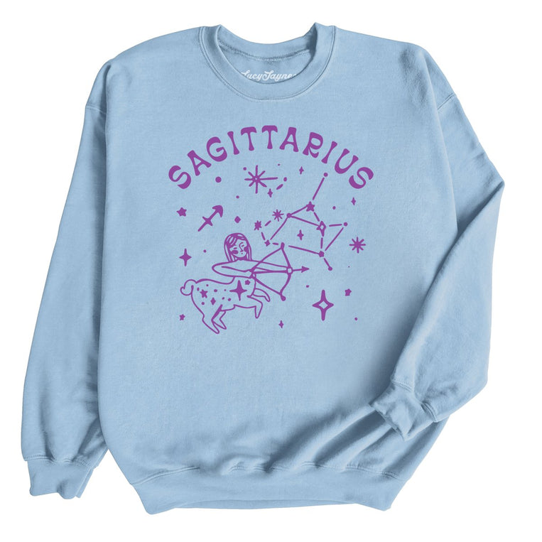 Sagittarius Graphic Sweatshirt - Light Blue